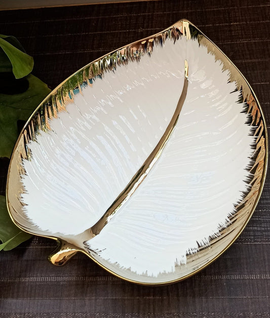 Adore millennium leaf platter - Adore & Décor
