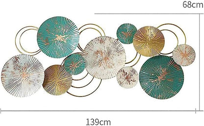 Adore Multicolor Metal Ring N Circle Wall Hanging Art Sculpture - Adore & Décor