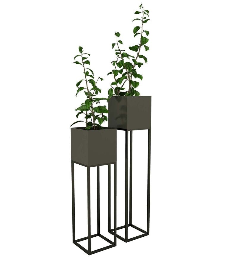 Adore Oakley metal planters [pack of 2] - Adore & Décor