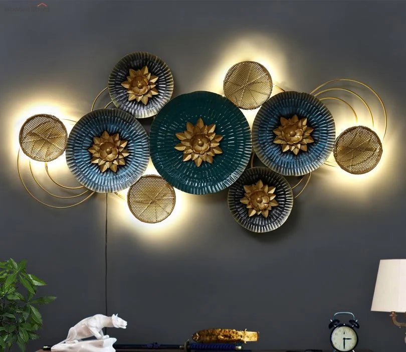 Adore Oceania plates wall art [with LED] - Adore & Décor
