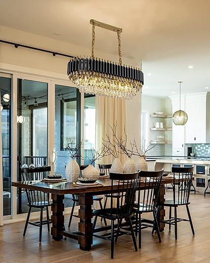 Adore oval modern chandelier - Adore & Décor