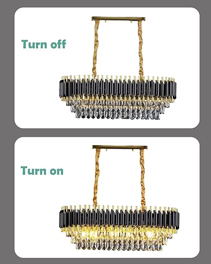 Adore oval modern chandelier - Adore & Décor