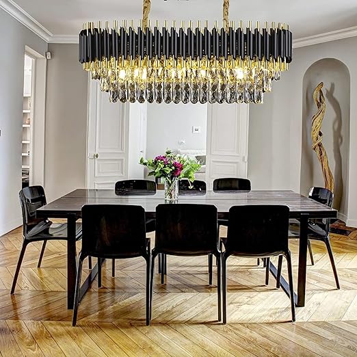 Adore oval modern chandelier - Adore & Décor