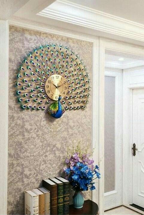 Adore Peacock wall clock - Adore & Décor