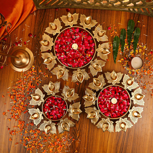 Adore Phool kamal urli (set of 3) - Adore & Décor