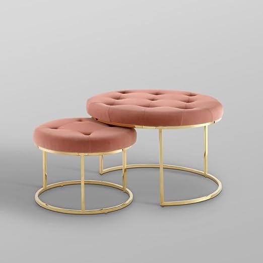 Adore Pink Blush nesting table set of 2 - Adore & Décor