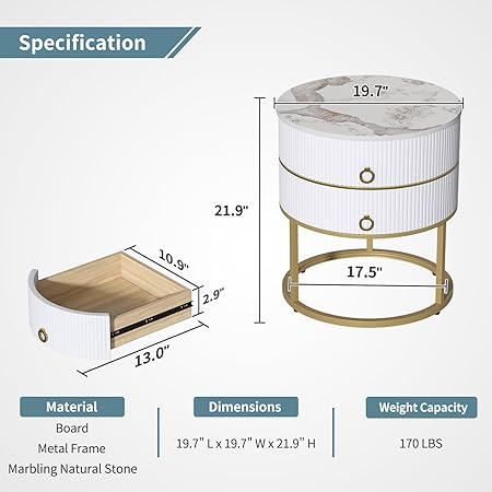 Adore Round rumble side table - Adore & Décor