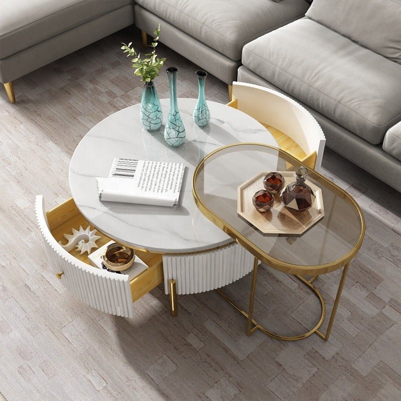 Adore sleek multipurpose centre table [set of 2] - Adore & Décor
