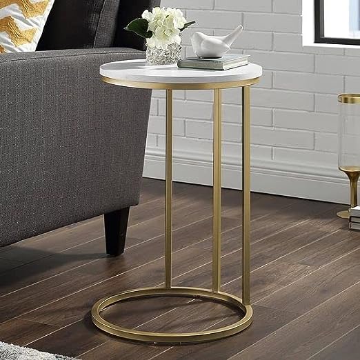 Adore Sturdy dude side table with marble top - Adore & Décor