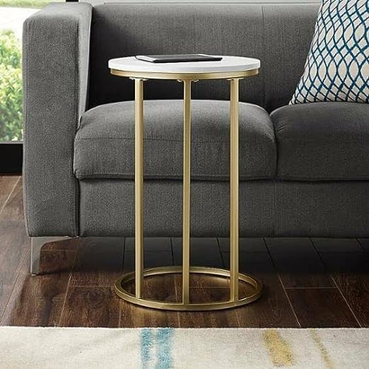 Adore Sturdy dude side table with marble top - Adore & Décor