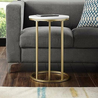 Adore Sturdy dude side table with marble top - Adore & Décor