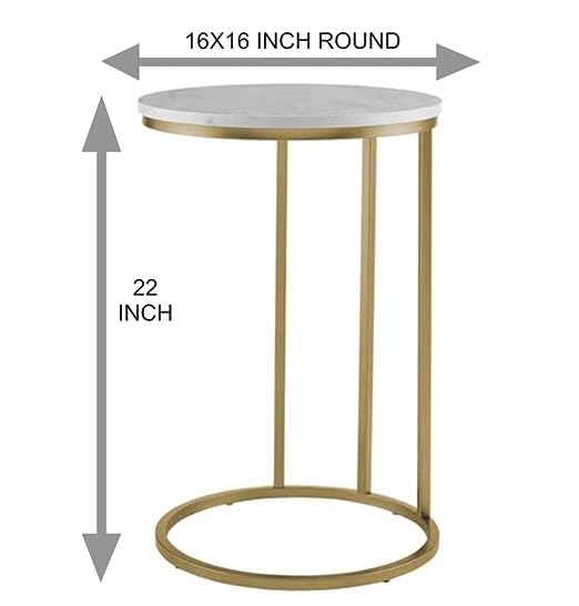 Adore Sturdy dude side table with marble top - Adore & Décor
