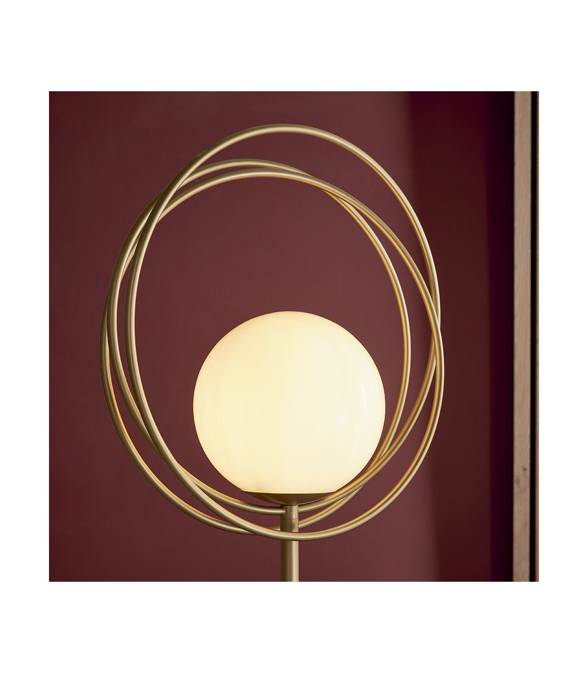 Adore triple ring moon lamp frost globe floor lamp 5ft. - Adore & Décor