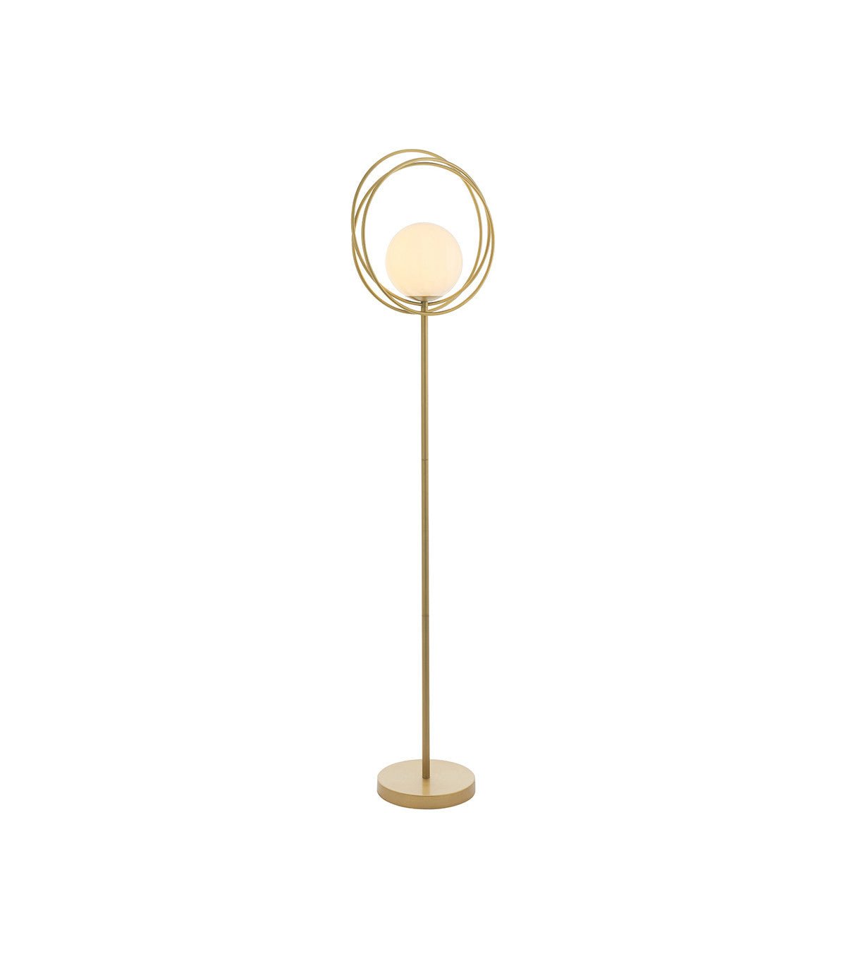 Adore triple ring moon lamp frost globe floor lamp 5ft. - Adore & Décor