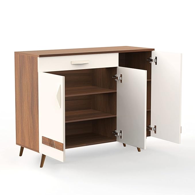 Adore Vanilla walnut console cabinet - Adore & Décor