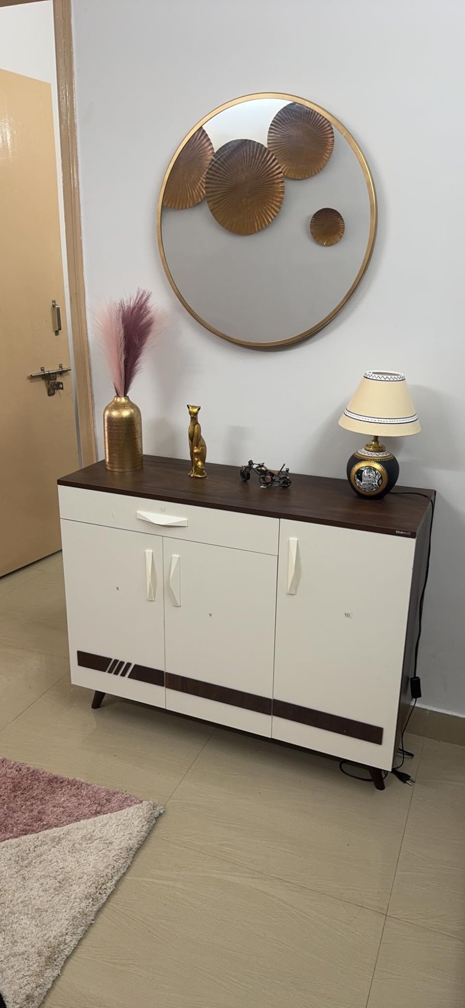 Adore Vanilla walnut console cabinet - Adore & Décor