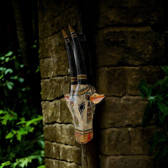 Adore Vastu hand painted cow head decor - Adore & Décor