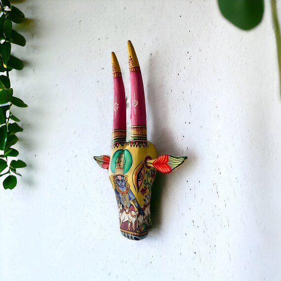 Adore Vastu hand painted cow head decor - Adore & Décor