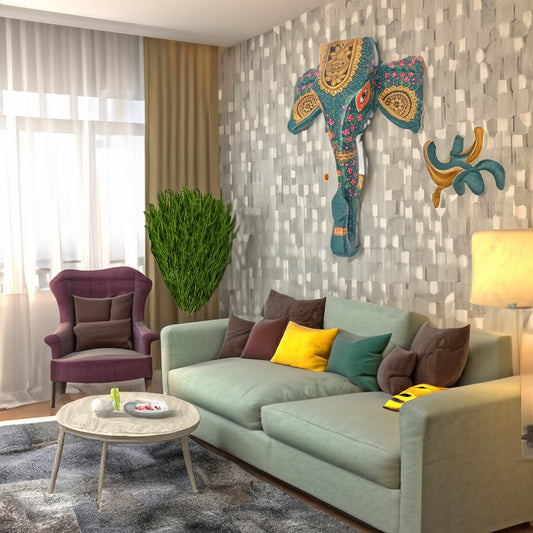 Adore Vinayak wooden hand - painted wall decor - Adore & Décor