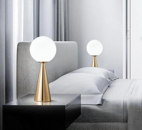 Adore Frost glass globe table lamp