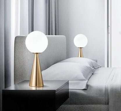 Adore Frost glass globe table lamp