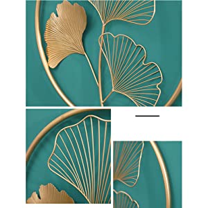 Adore 3pcs Nordic Style Wall Art Ginkgo Leaf Shape Hanging Pendant Metal Wall Decor