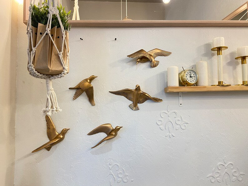 Adore Metal flying birds wall sculpture