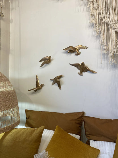 Adore Metal flying birds wall sculpture