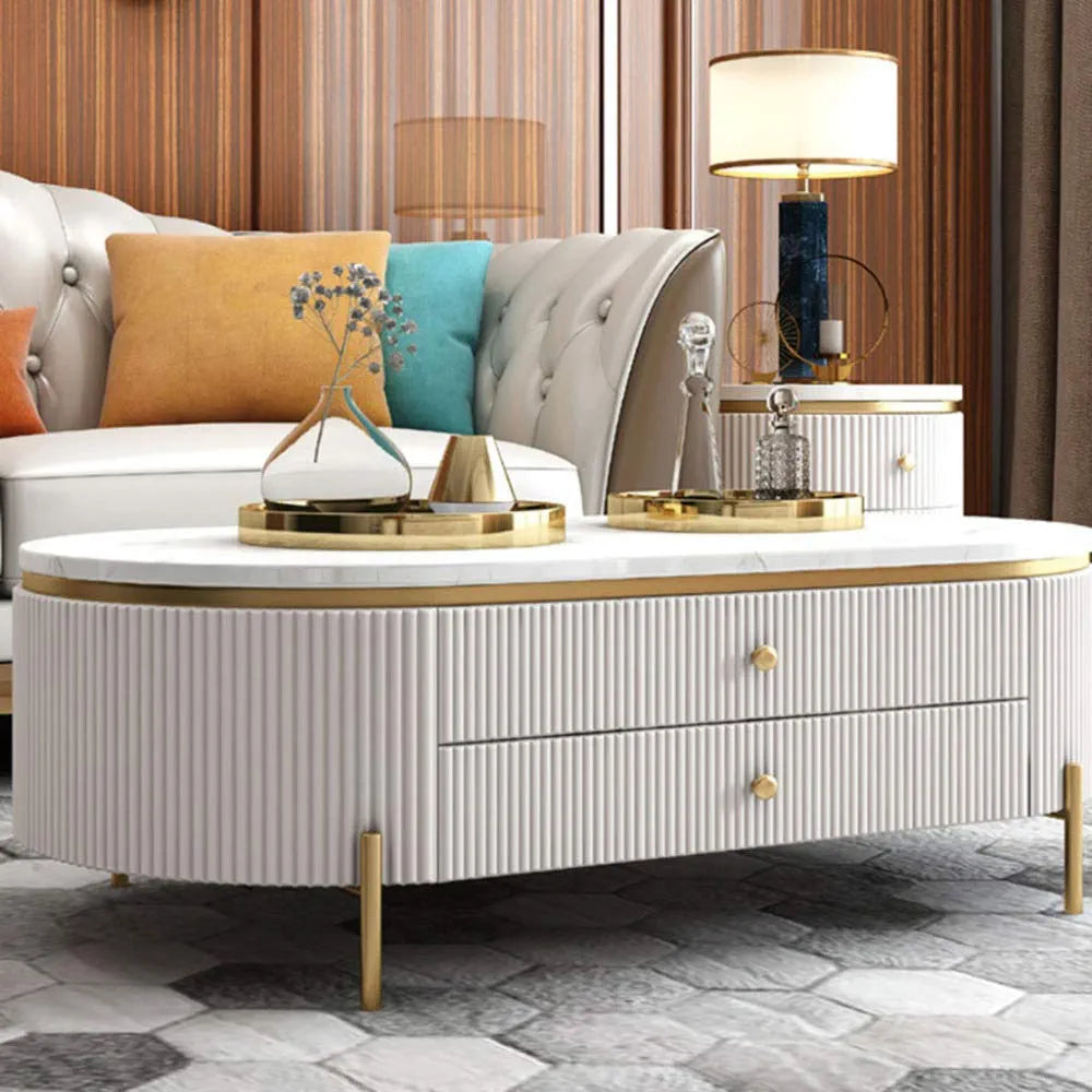 Adore double drawer centre table