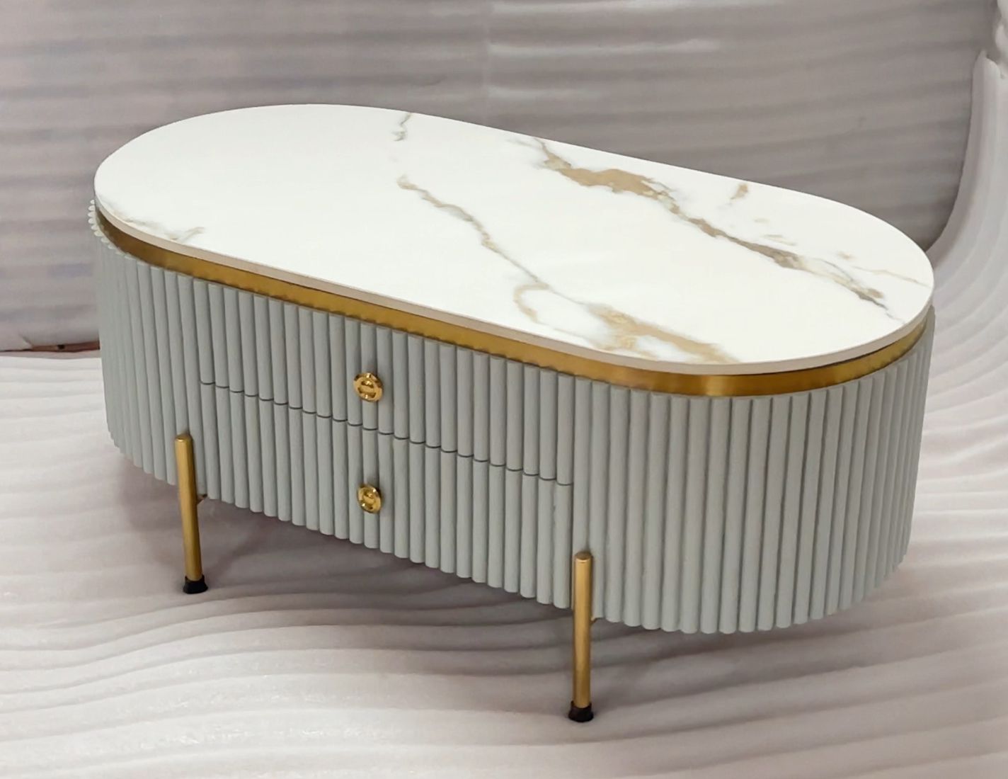 Adore caramelized marble top table