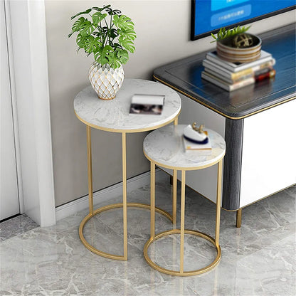 Adore Marble top side table duo