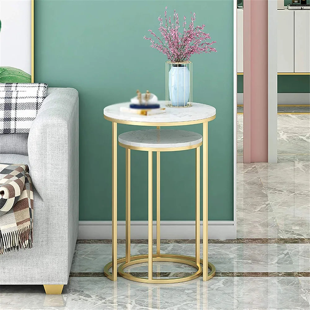 Adore Marble top side table duo