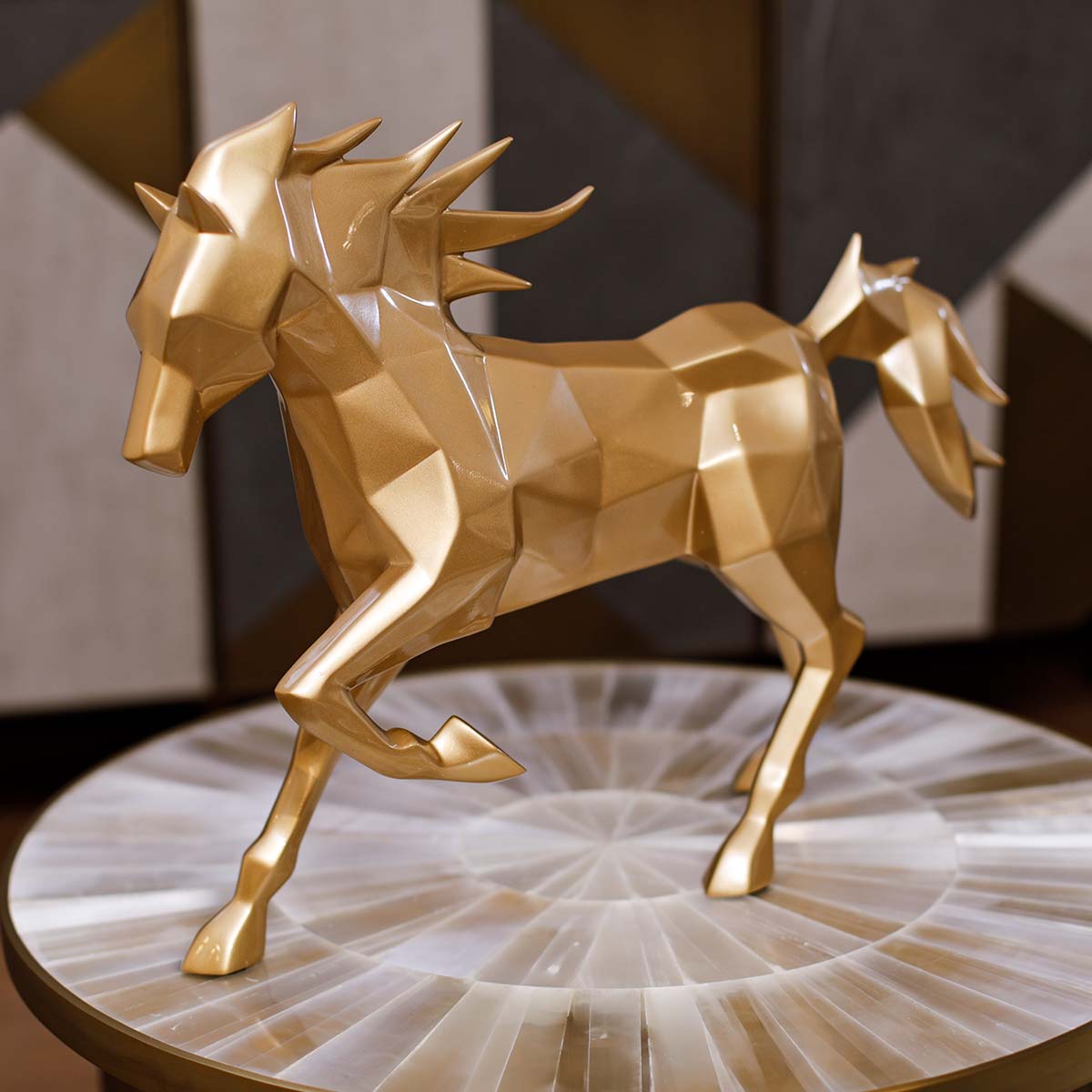 Adore golden horse decor