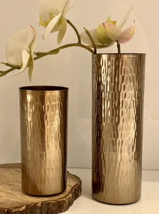 Adore hammered planters duo