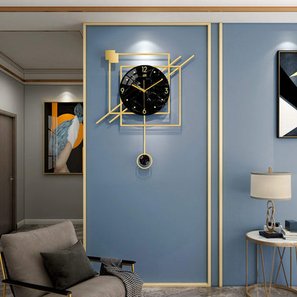 Round square wall clock