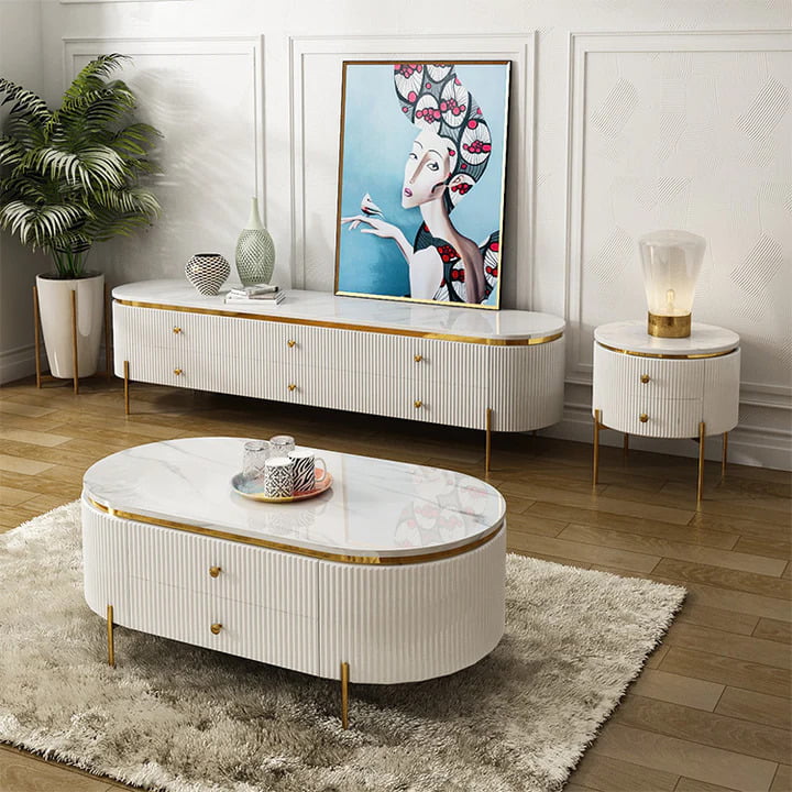 Adore double drawer centre table