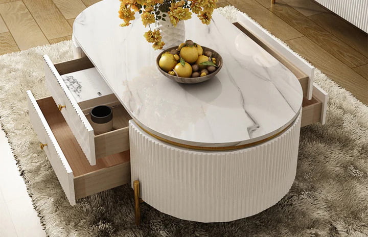 Adore double drawer centre table