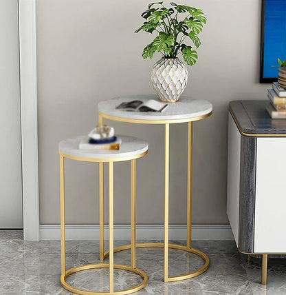 Adore Marble top side table duo