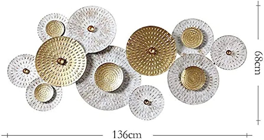White and gold metal wall hanging - Adore & Décor