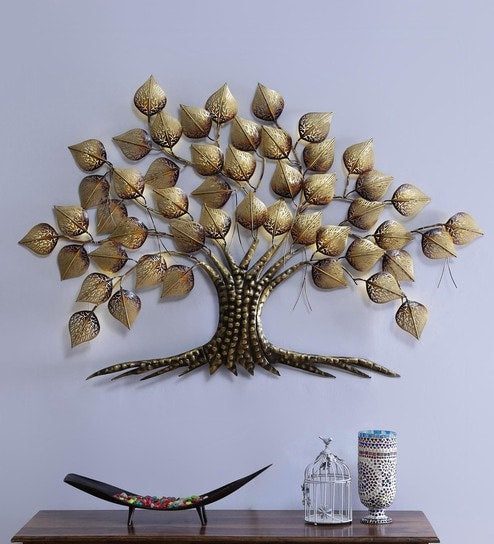 Adore Big Metal Tree With Led Light Wall Hanging Décor