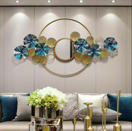 Adore Brass metal wall hanging flowers set - Adore & Décor