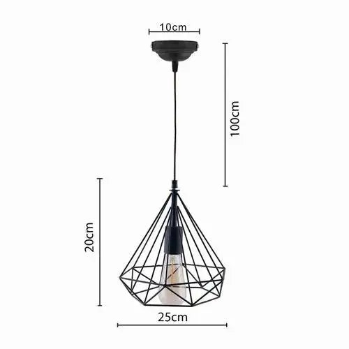 Adore Ceiling Pendant Hanging Light (Diamond Shape) - Adore & Décor