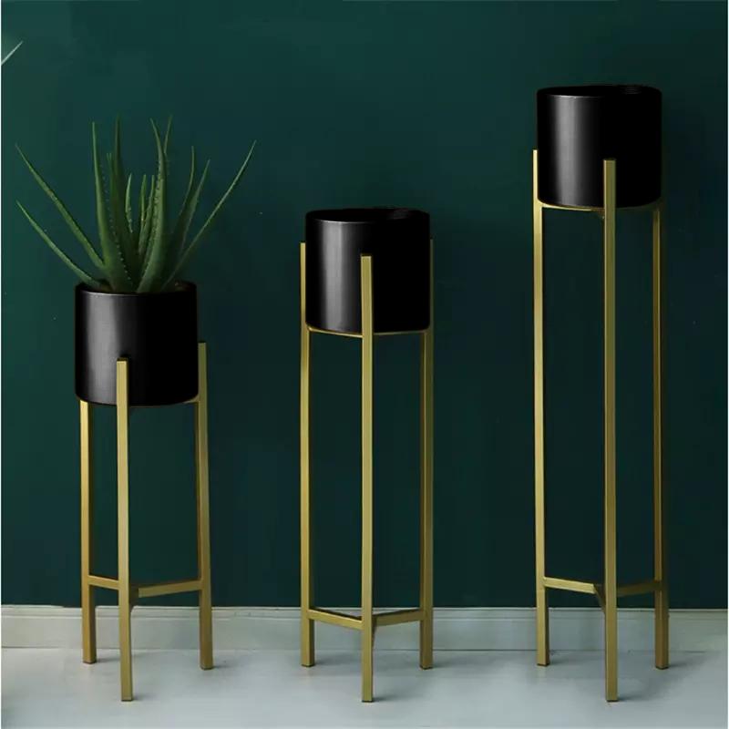 Adore Metal Plant stand with planter [pack of 3] - Adore & Décor