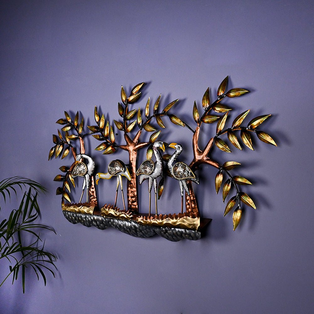 Adore Tropical Flamingo Metal Wall Art With LED Lights - Adore & Décor