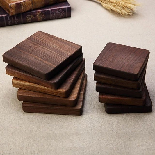 Adore Wooden coasters [set of 6] [acacia wood] - Adore & Décor